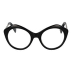 Yohji Yamamoto black acetate glasses frames with sleek design and clear lenses, stylish eyewear for modern fashion.
