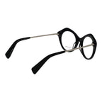 Yohji Yamamoto black acetate glasses frames with sleek design and clear lenses, stylish eyewear for modern fashion.