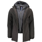Yes Zee Black Polyester Jackets & Coat Yes Zee