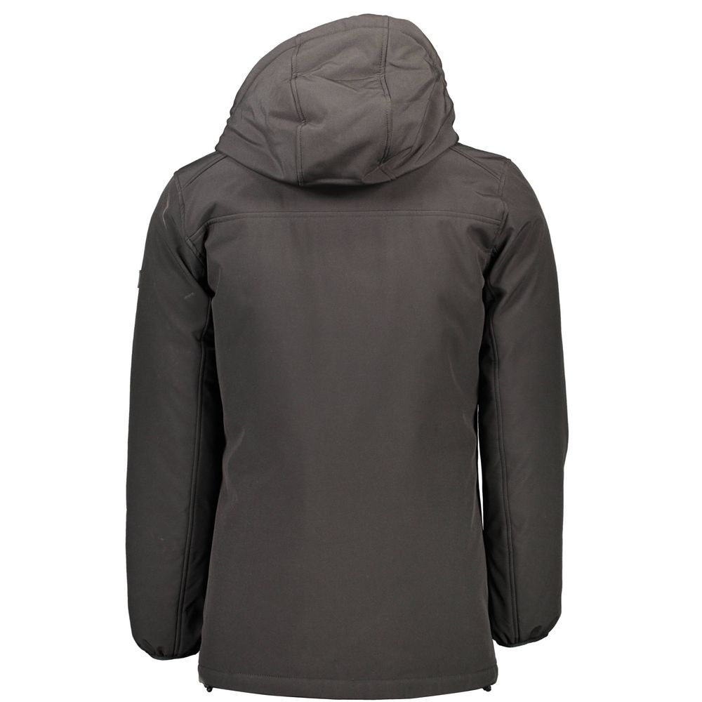 Yes Zee Black Polyester Jackets & Coat Yes Zee