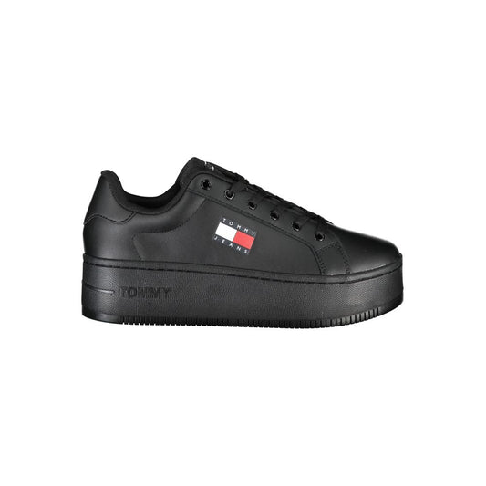 Tommy Hilfiger Black Polyester Sneaker Tommy Hilfiger