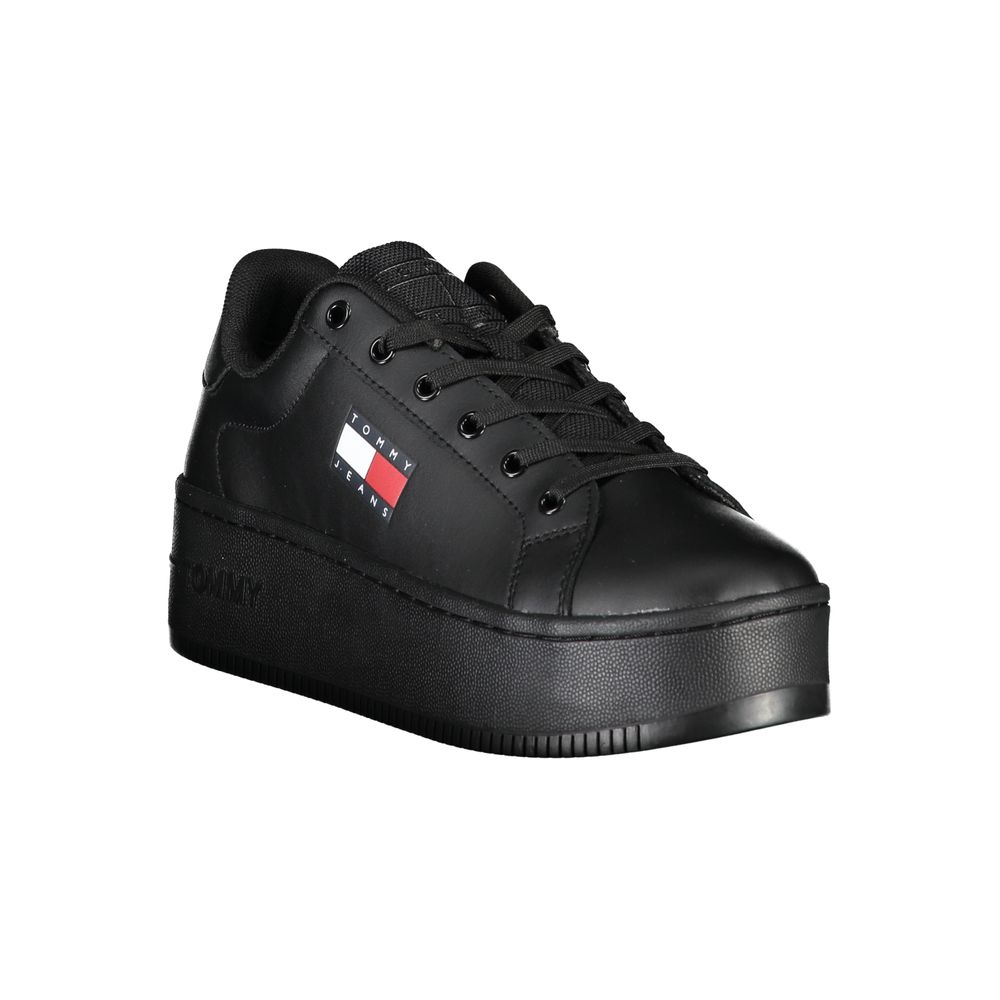 Tommy Hilfiger Black Polyester Sneaker Tommy Hilfiger