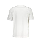 Hugo Boss white organic cotton men's T-shirt with crew neckline and short sleeves, soft and comfortable everyday wear.