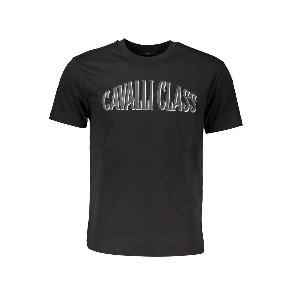 Cavalli Class Black Cotton T-Shirt Cavalli Class