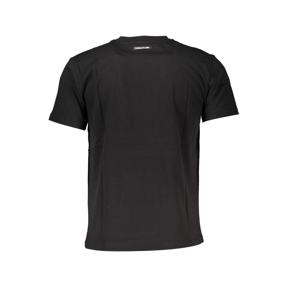 Cavalli Class Black Cotton T-Shirt Cavalli Class