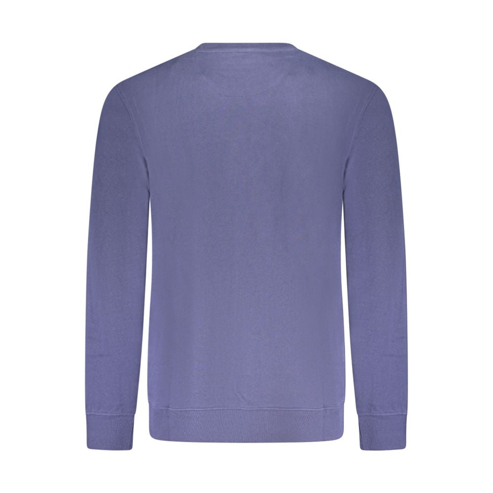 Wrangler men's blue cotton sweatshirt with long sleeves and crew neck, casual style for everyday wear.