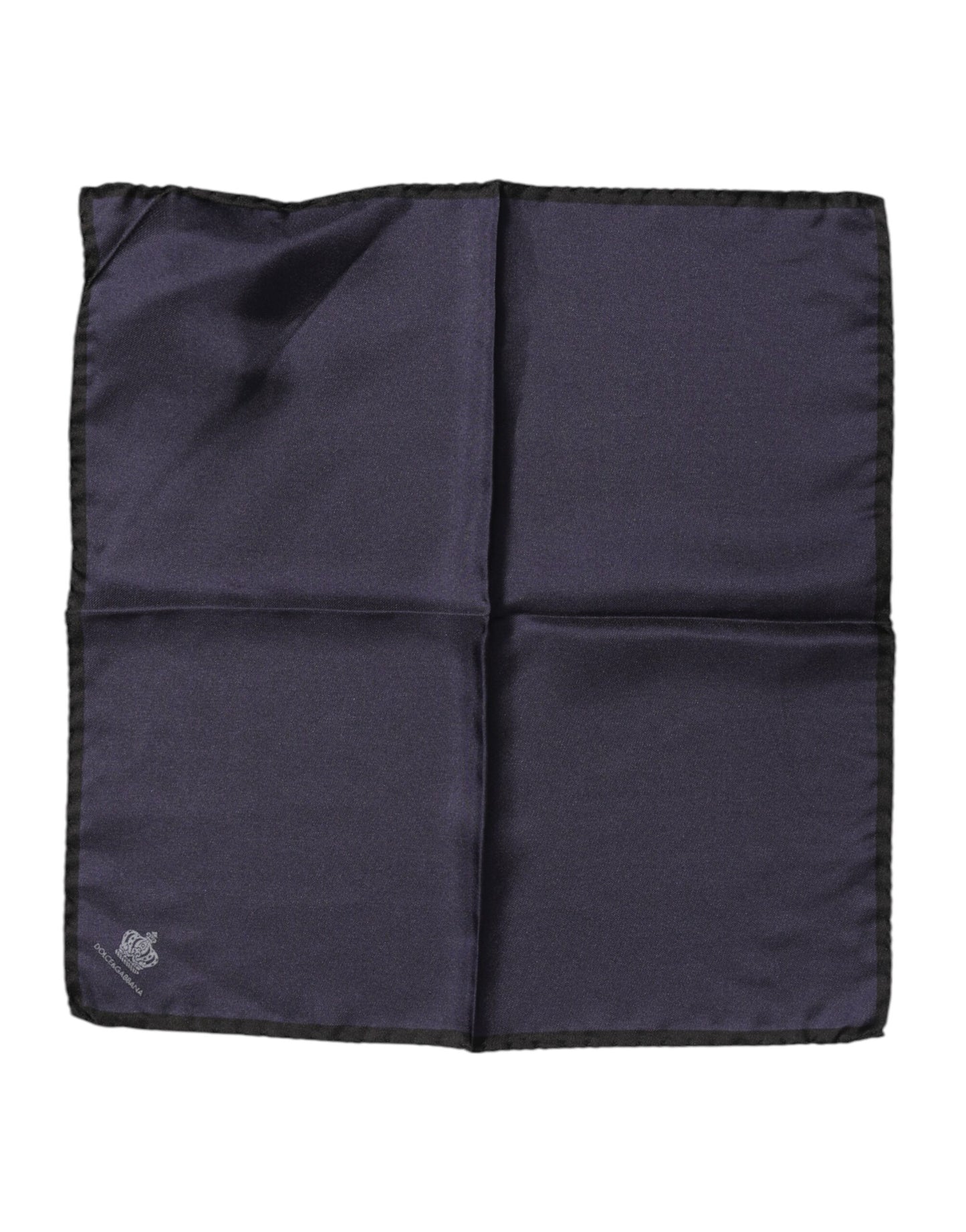Dolce & Gabbana Blue DG Crown Silk Square Men Foulard Scarf Dolce & Gabbana