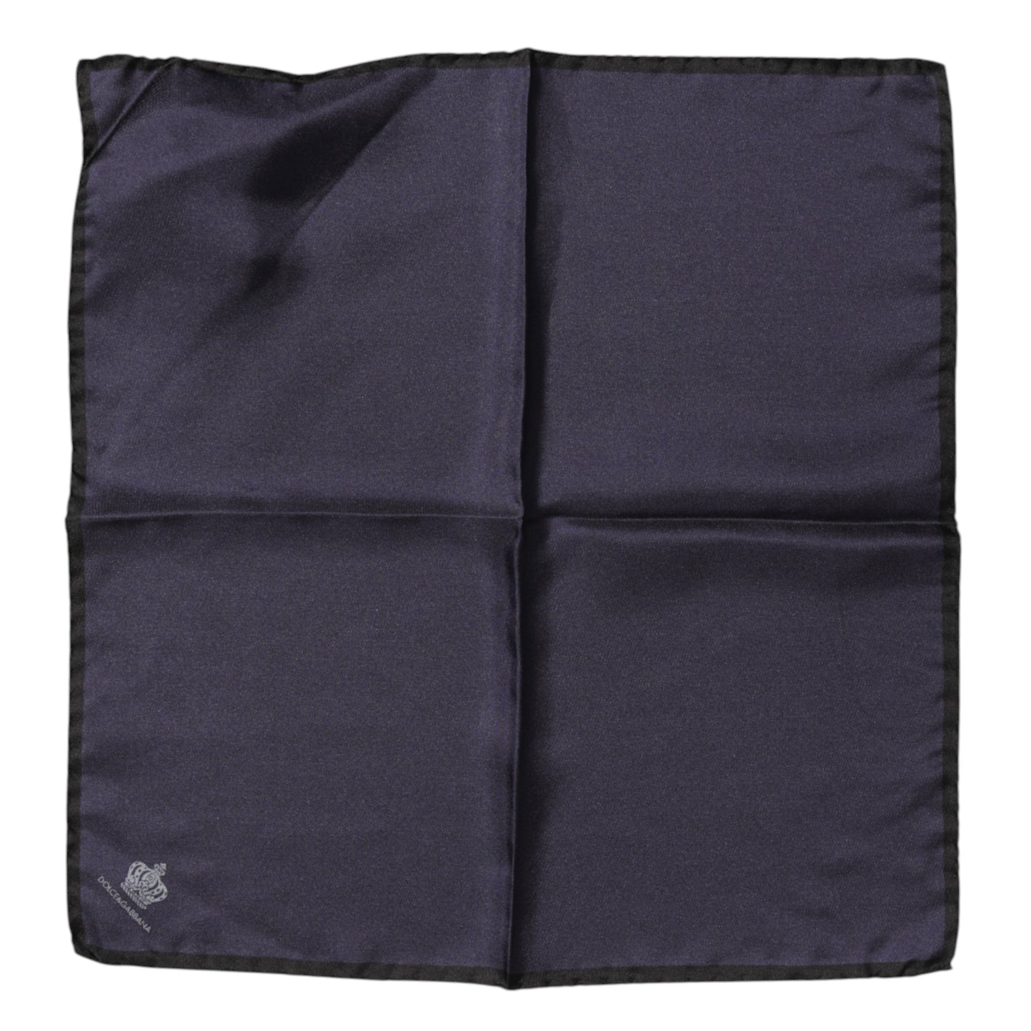 Dolce & Gabbana Blue DG Crown Silk Square Men Foulard Scarf Dolce & Gabbana