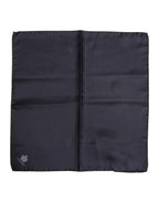 Dolce & Gabbana Blue DG Crown Silk Square Men Foulard Scarf - Eljoys Fashion 