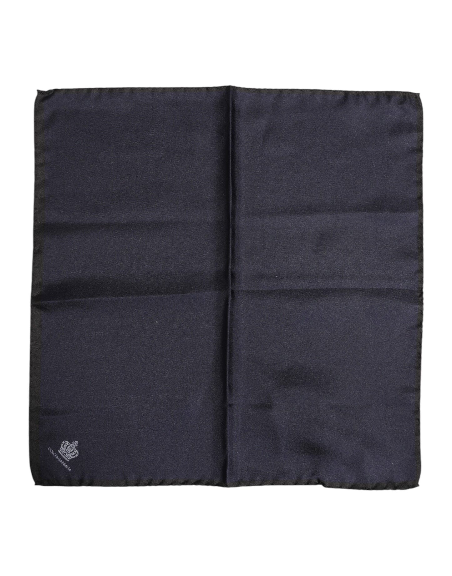 Dolce & Gabbana Blue DG Crown Silk Square Men Foulard Scarf Dolce & Gabbana