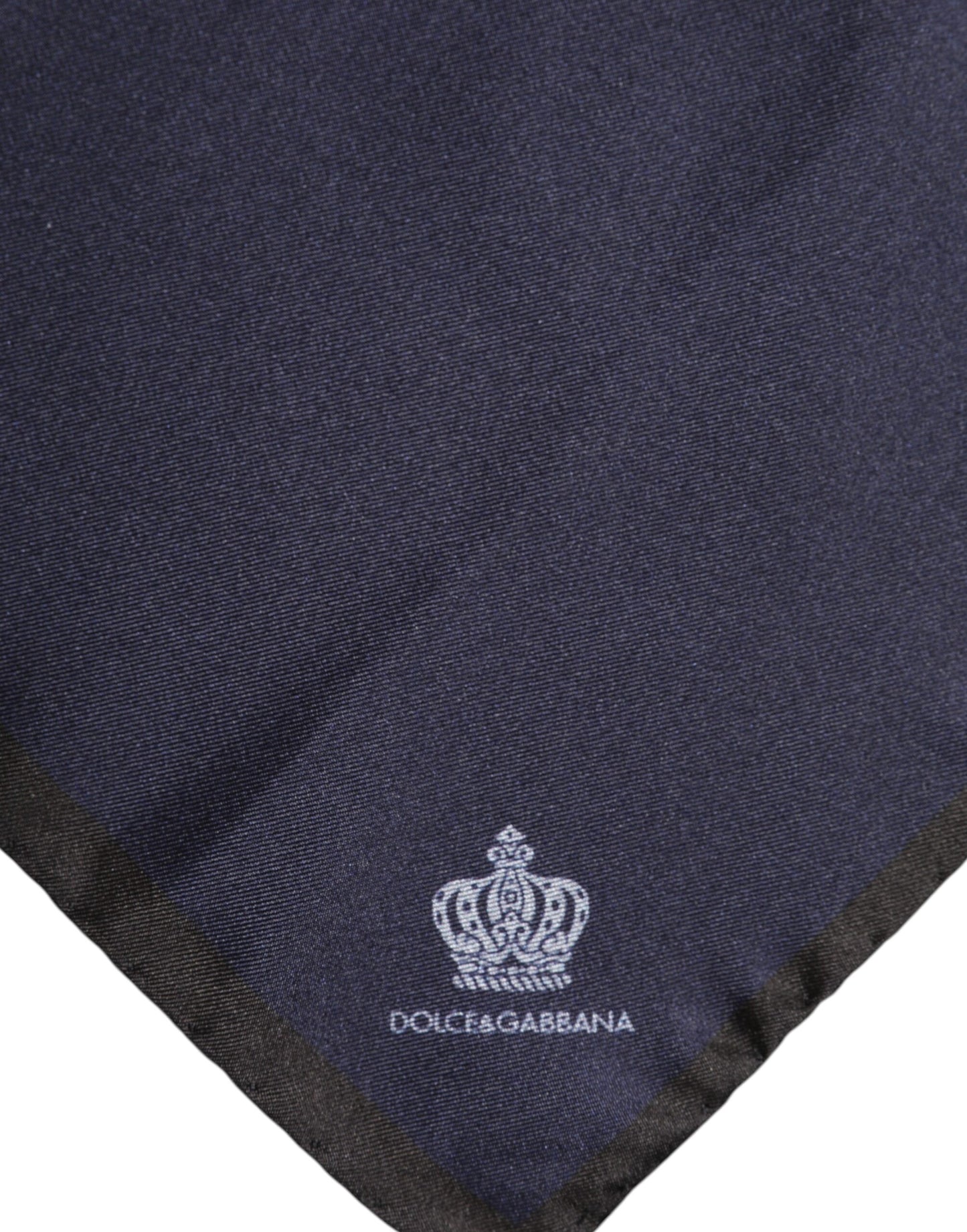 Dolce & Gabbana Blue DG Crown Silk Square Men Foulard Scarf Dolce & Gabbana