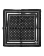 Dolce & Gabbana Black White Polka Dot Men Foulard Scarf Dolce & Gabbana