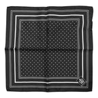 Dolce & Gabbana Black White Polka Dot Men Foulard Scarf Dolce & Gabbana