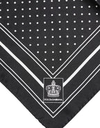 Dolce & Gabbana Black White Polka Dot Men Foulard Scarf Dolce & Gabbana