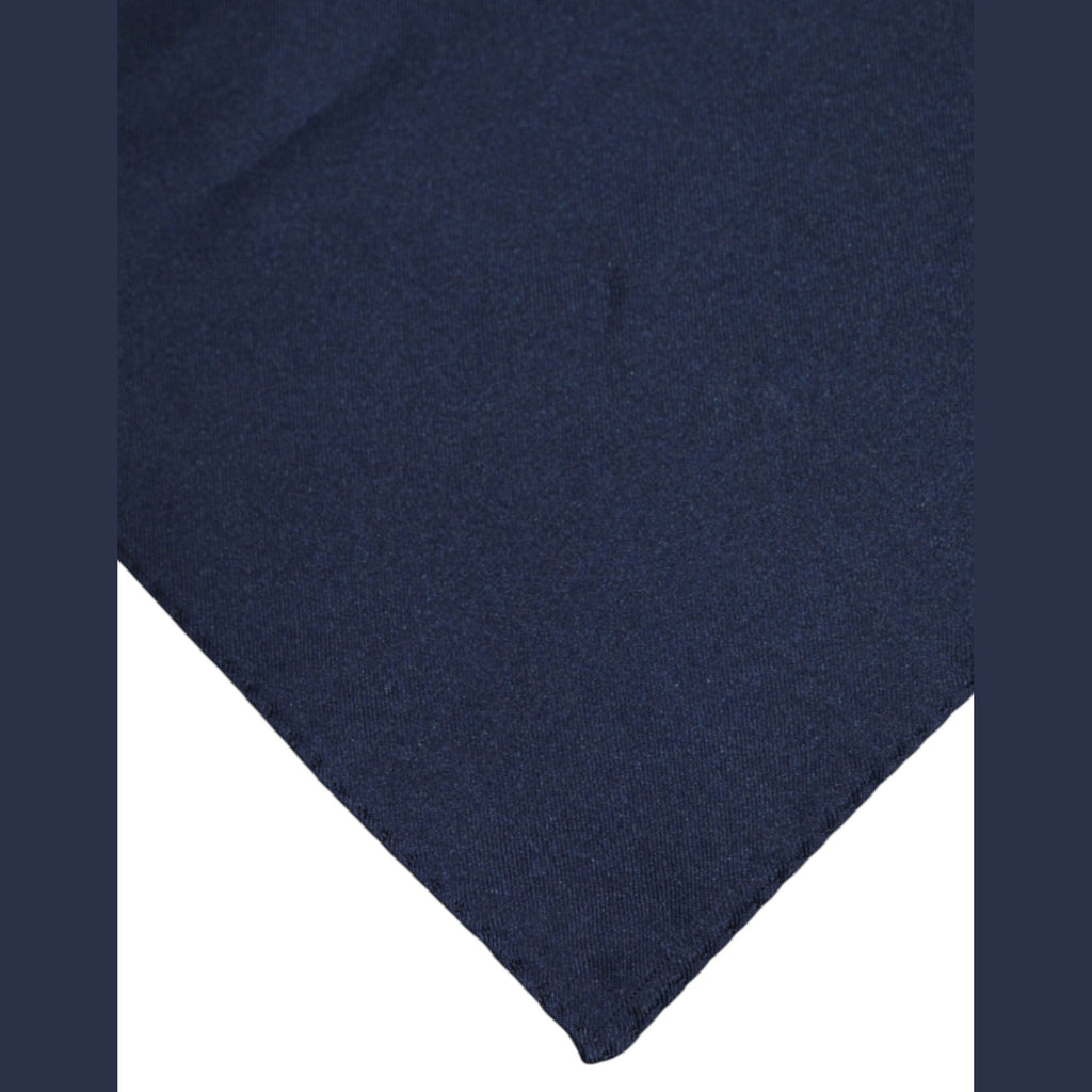 Dolce & Gabbana Dark Blue Silk Square Men Foulard Scarf