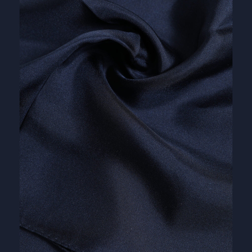Dolce & Gabbana Dark Blue Silk Square Men Foulard Scarf