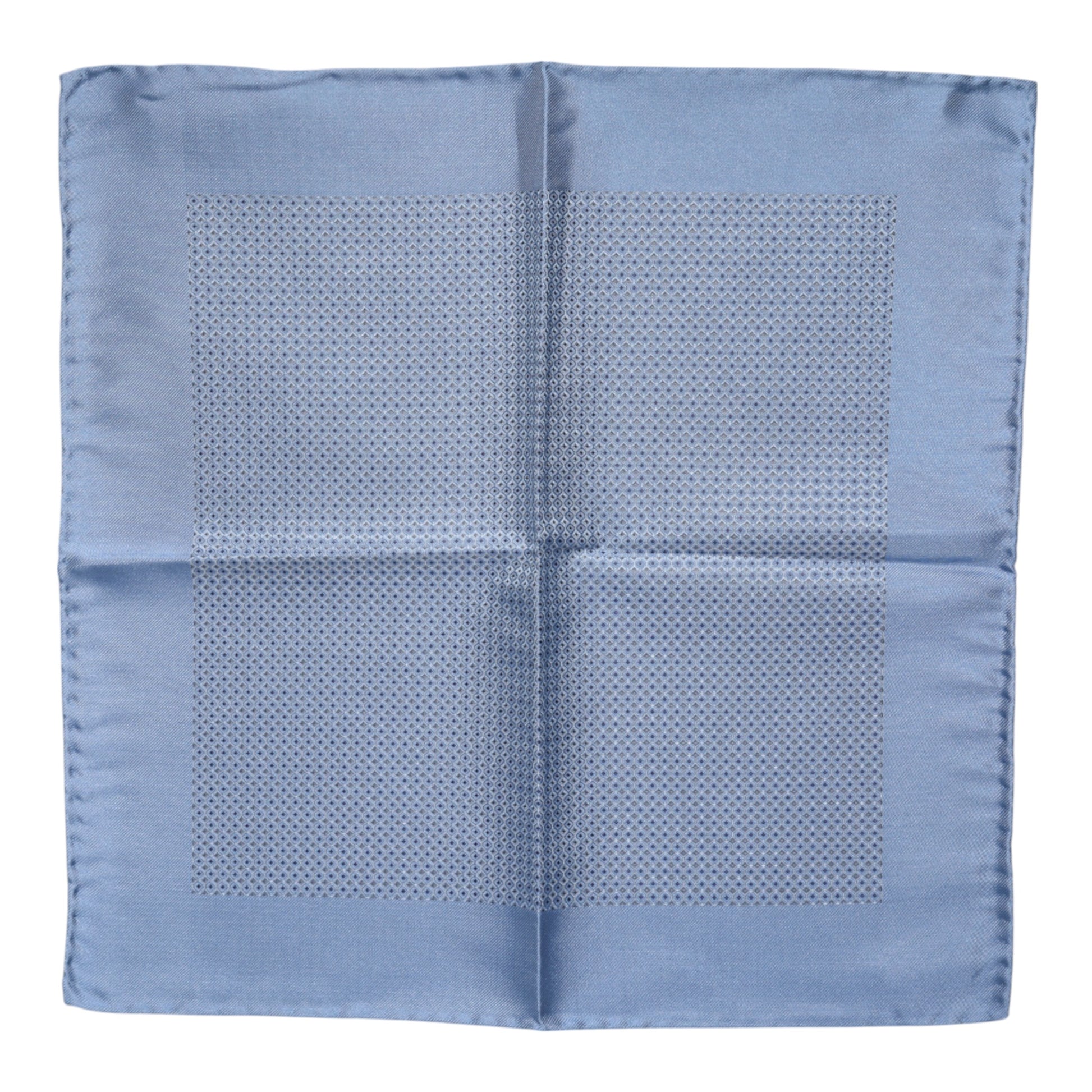 Dolce & Gabbana Light Blue Silk Square Men Foulard Scarf
