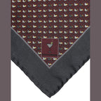 Dolce & Gabbana Maroon Cocktail Silk Square Foulard Scarf