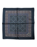 Dolce & Gabbana Blue Printed Silk Square Men Foulard Scarf - Eljoys Fashion 