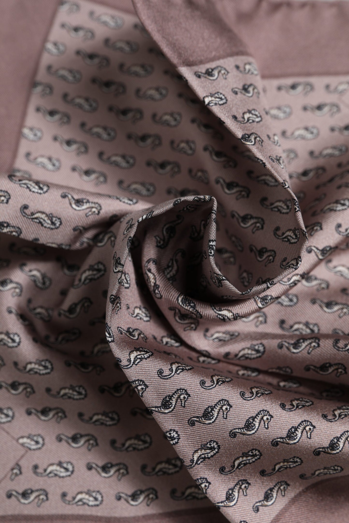 Dolce & Gabbana Brown Sea Horse Silk Square Foulard Scarf Dolce & Gabbana