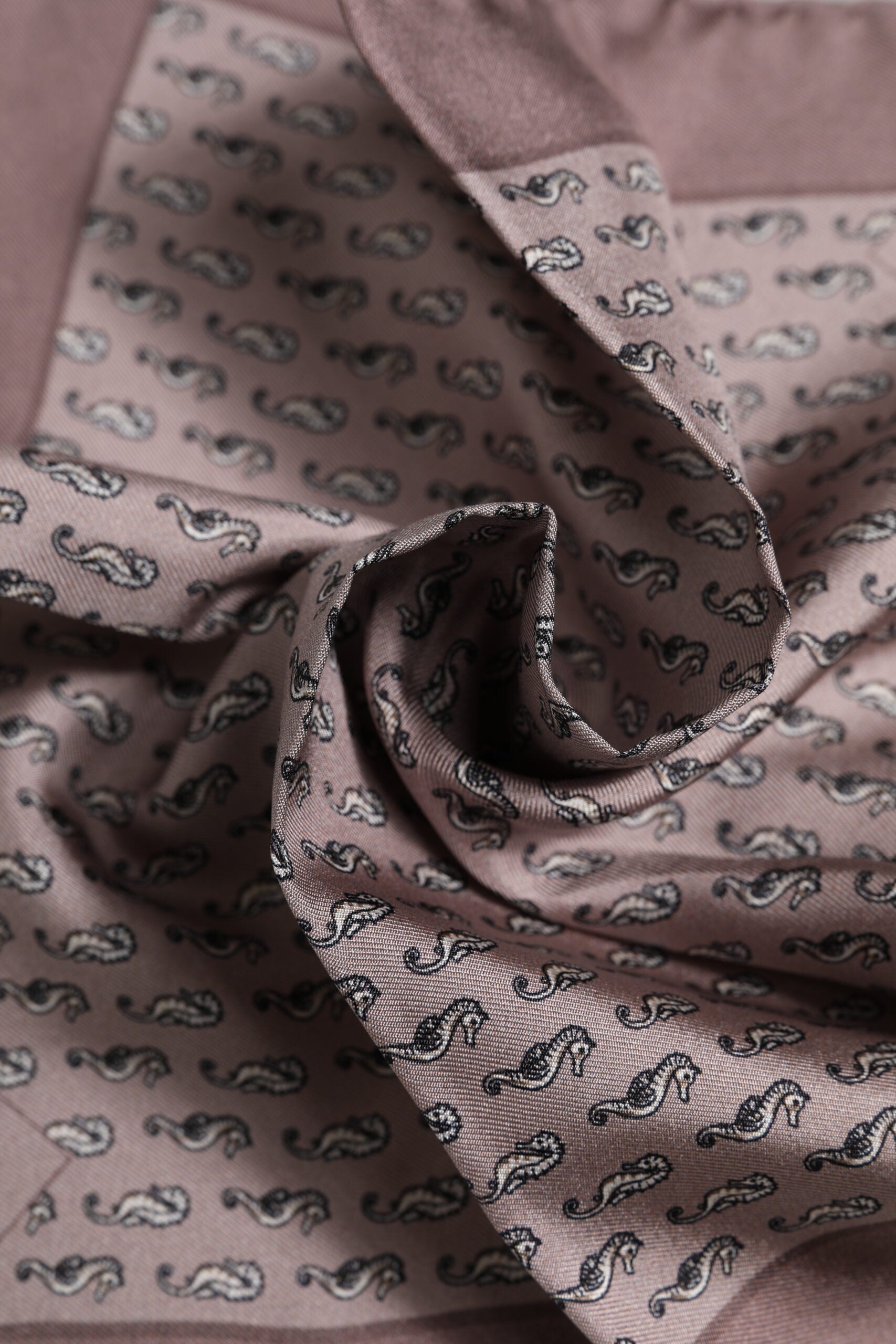 Dolce & Gabbana Brown Sea Horse Silk Square Foulard Scarf Dolce & Gabbana