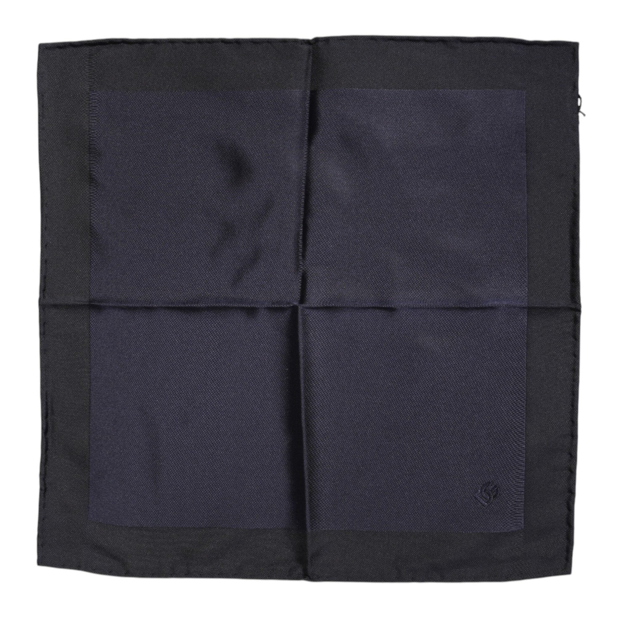 Dolce & Gabbana Dark Blue Silk Square Men Foulard Scarf