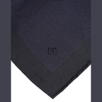Dolce & Gabbana Dark Blue Silk Square Men Foulard Scarf
