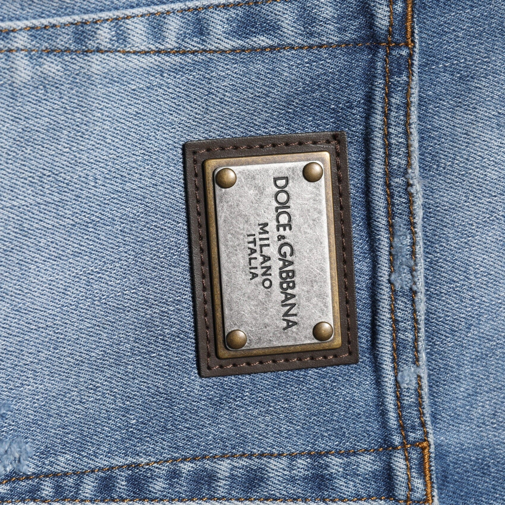 Dolce & Gabbana Blue Washed Cotton Skinny Men Denim Jeans Dolce & Gabbana