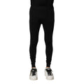 Dolce & Gabbana Black Nylon Elastic Logo Men Leggings Pants