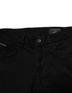 Dolce & Gabbana Black Cotton Stretch Skinny Men Denim Jeans