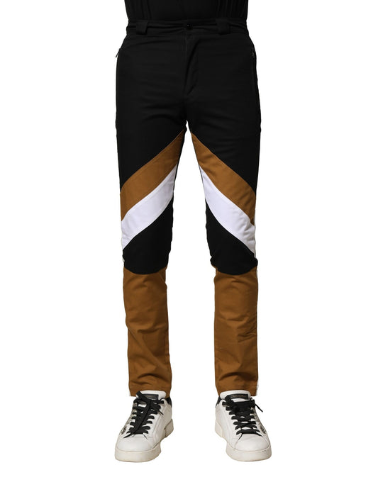 Dolce & Gabbana Multicolor Cotton Slim Fit Men Pants Dolce & Gabbana