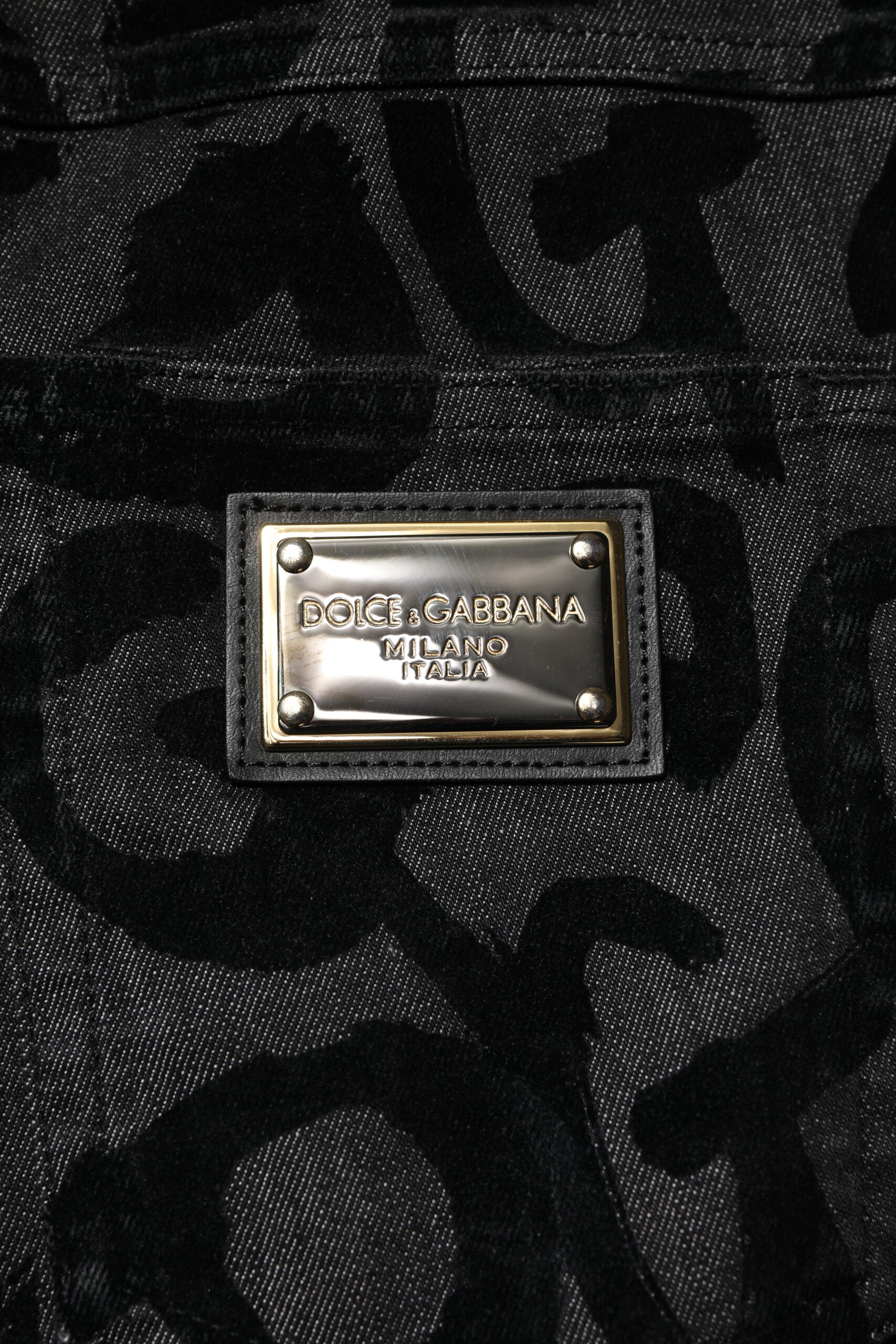 Dolce & Gabbana Gray Cotton DG Logo Straight Men Denim Jeans Dolce & Gabbana