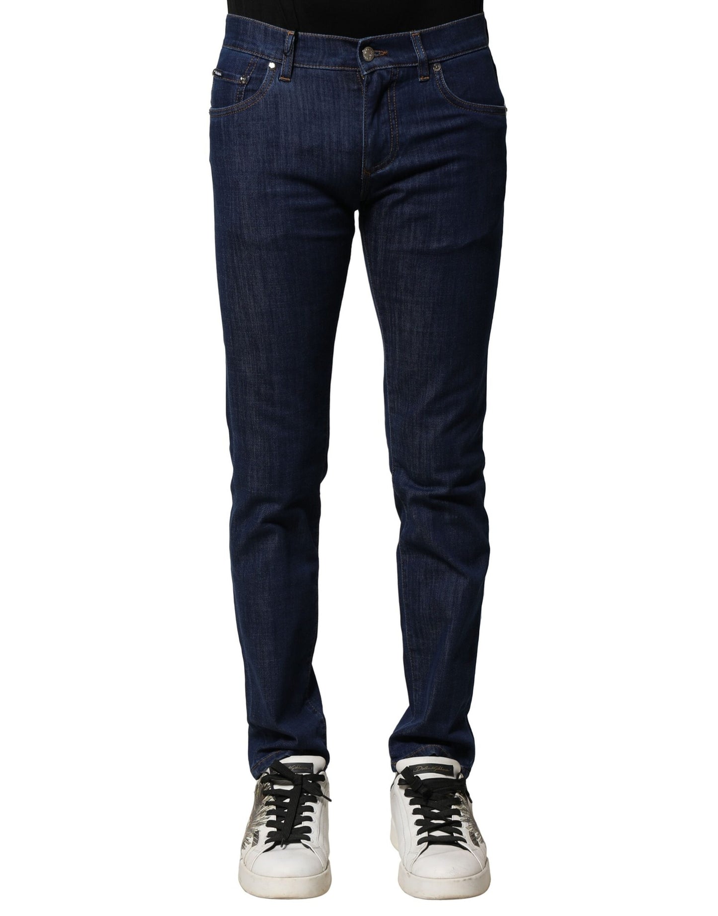 Dolce & Gabbana Blue Cotton Stretch Skinny Men Denim Jeans Dolce & Gabbana