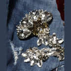 Dolce & Gabbana Blue Cotton Rhinestone Embellish Denim Jeans