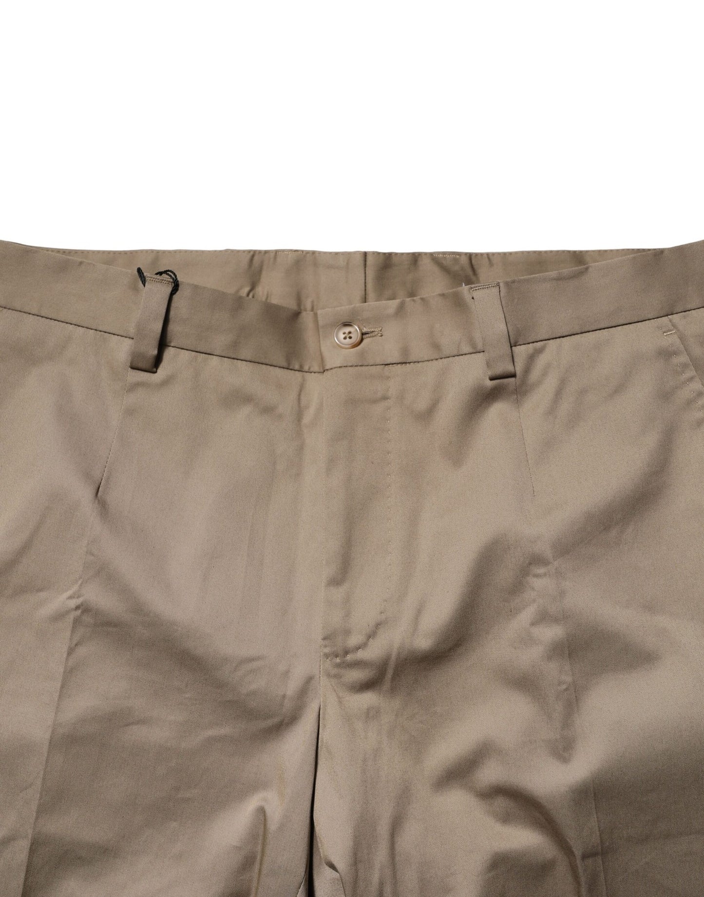 Dolce & Gabbana Brown Cotton Tapered Men Formal Pants Dolce & Gabbana