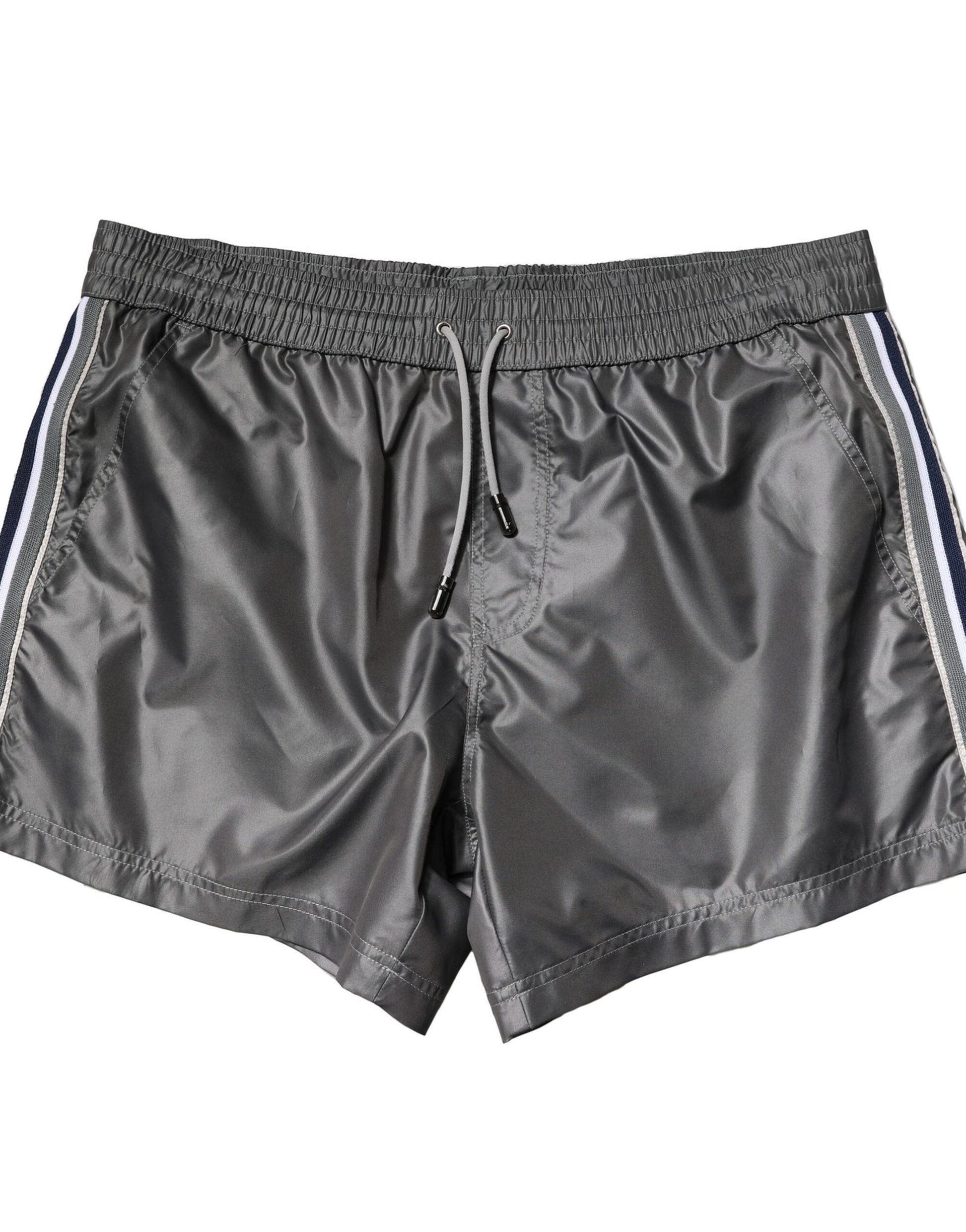 Dolce & Gabbana Gray Polyester Mid Waist Casual Bermuda Shorts Dolce & Gabbana