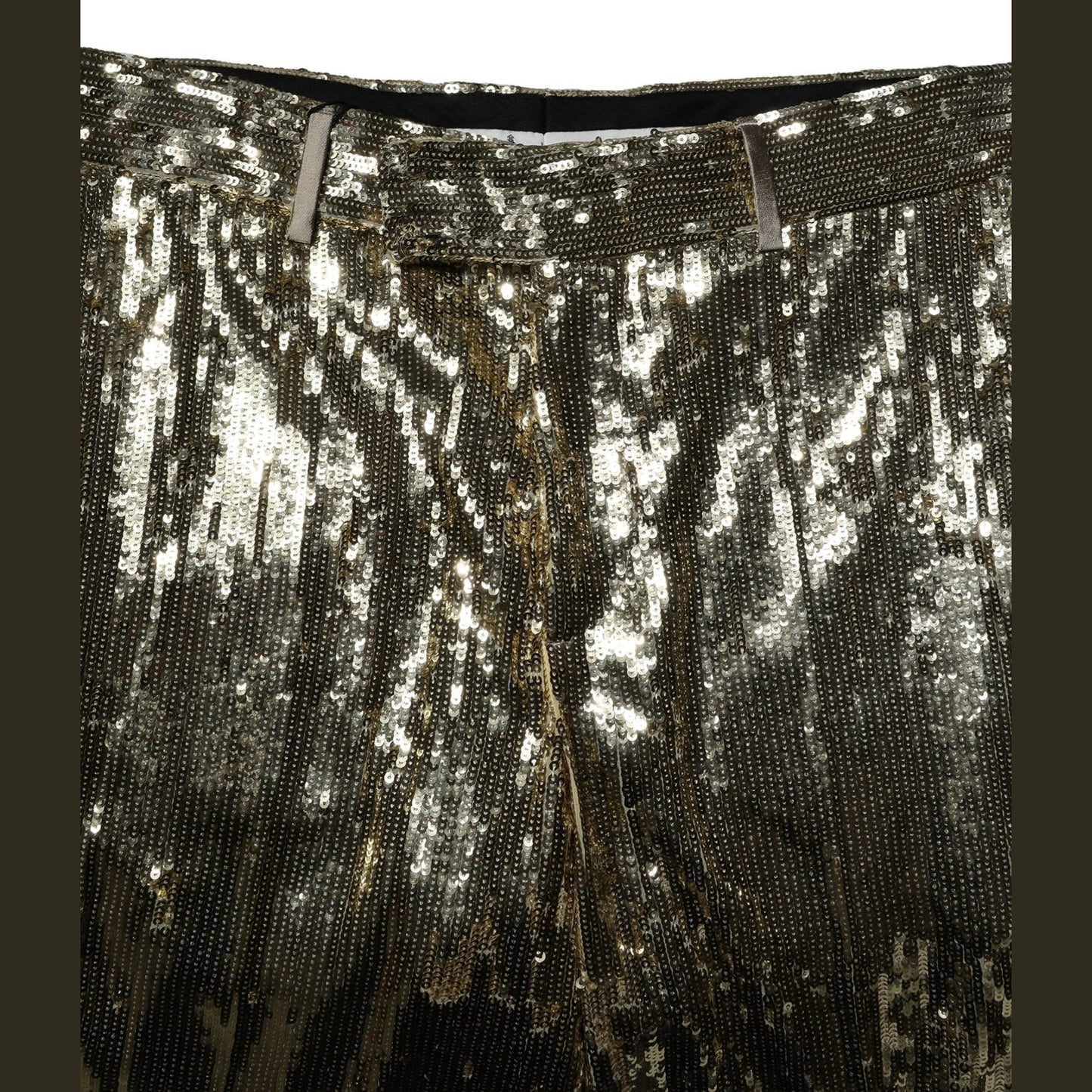 Dolce & Gabbana Gold Sequin Polyester Embellished Bermuda Shorts Dolce & Gabbana