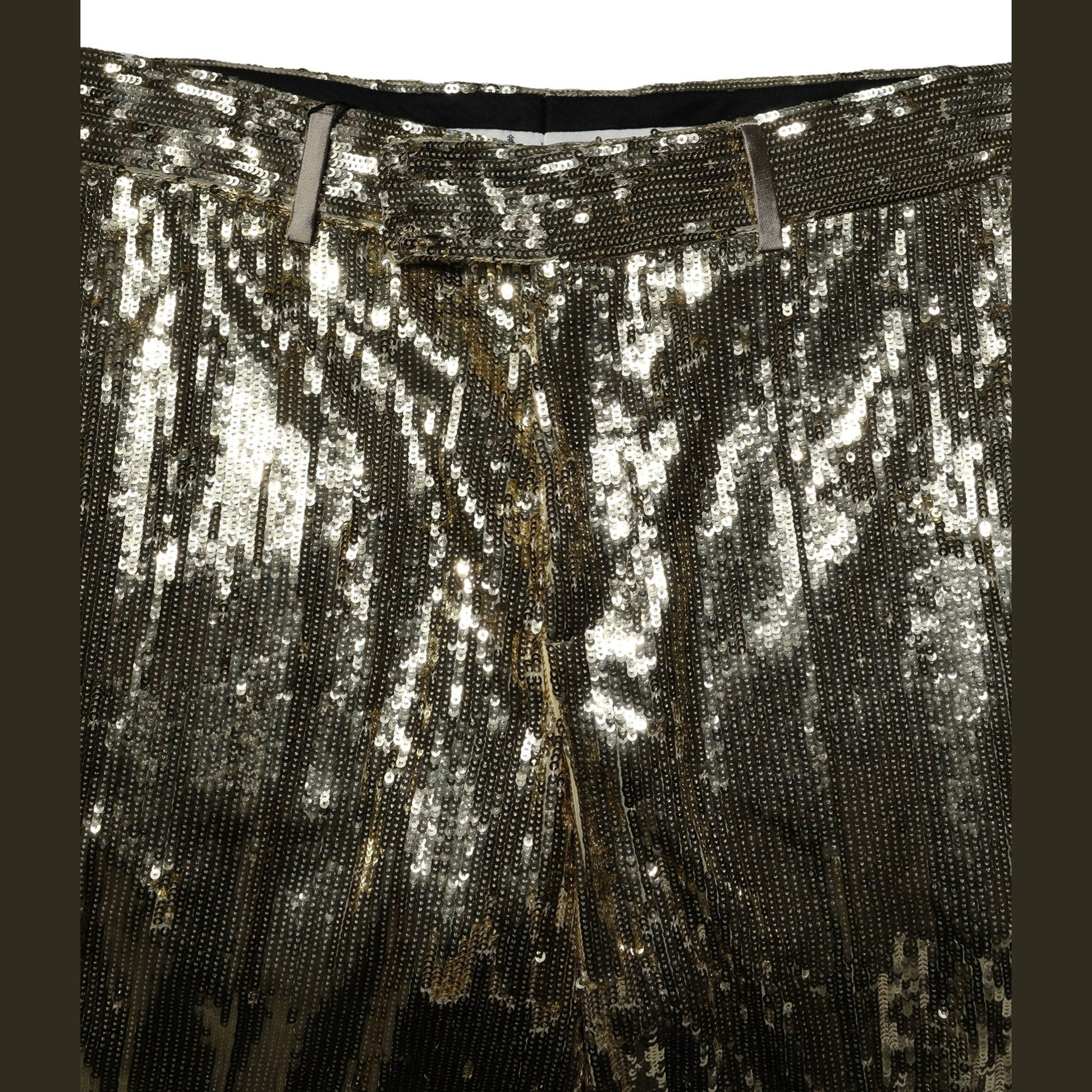 Dolce & Gabbana Gold Sequin Polyester Embellished Bermuda Shorts Dolce & Gabbana