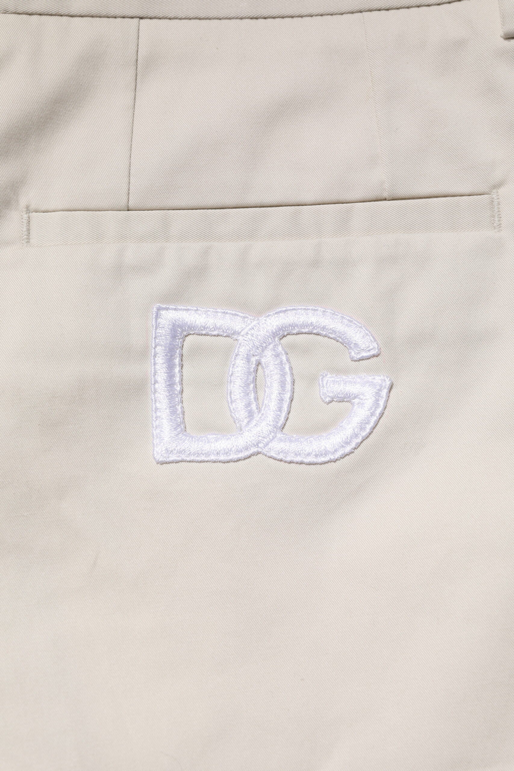 Dolce & Gabbana Beige Cotton Stretch Mid Waist Bermuda Shorts Dolce & Gabbana