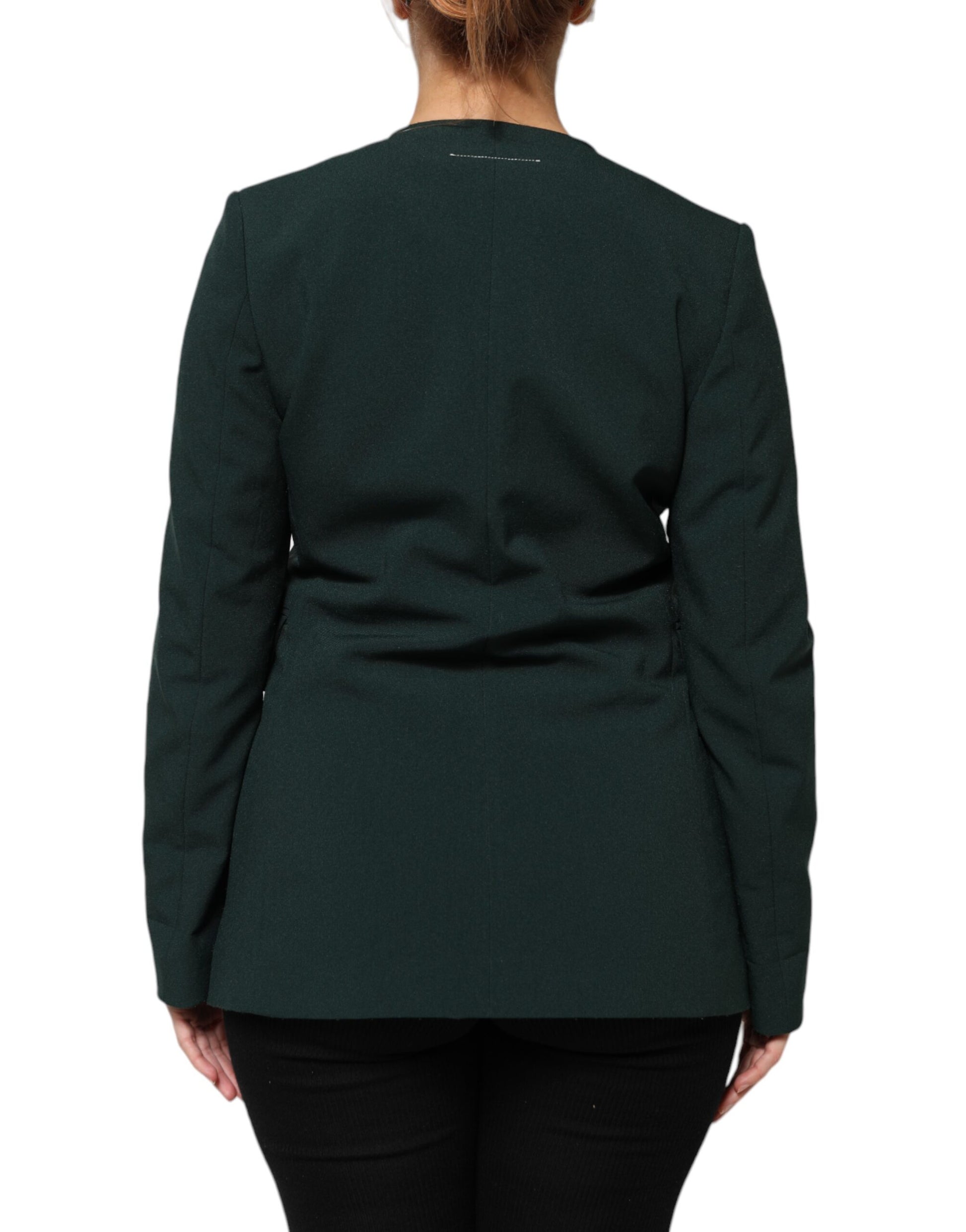 Maison Margiela Green Single Breasted One Button Coat Jacket Maison Margiela