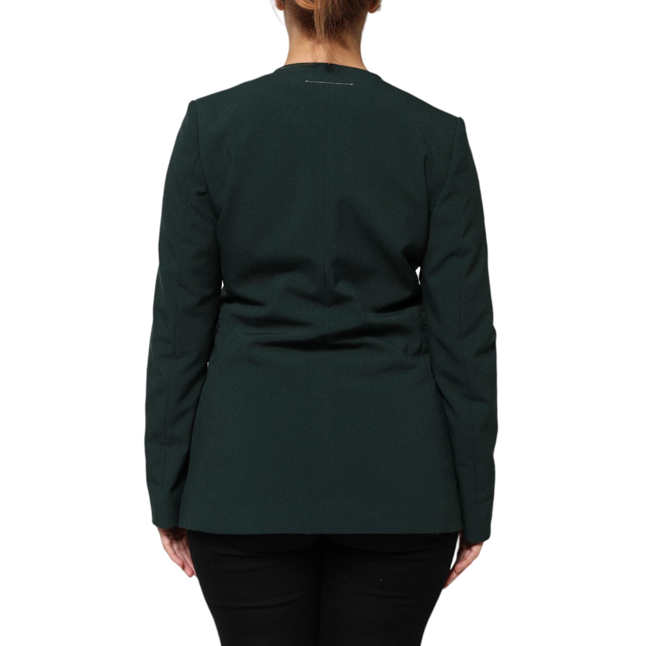 Maison Margiela Green Single Breasted One Button Coat Jacket