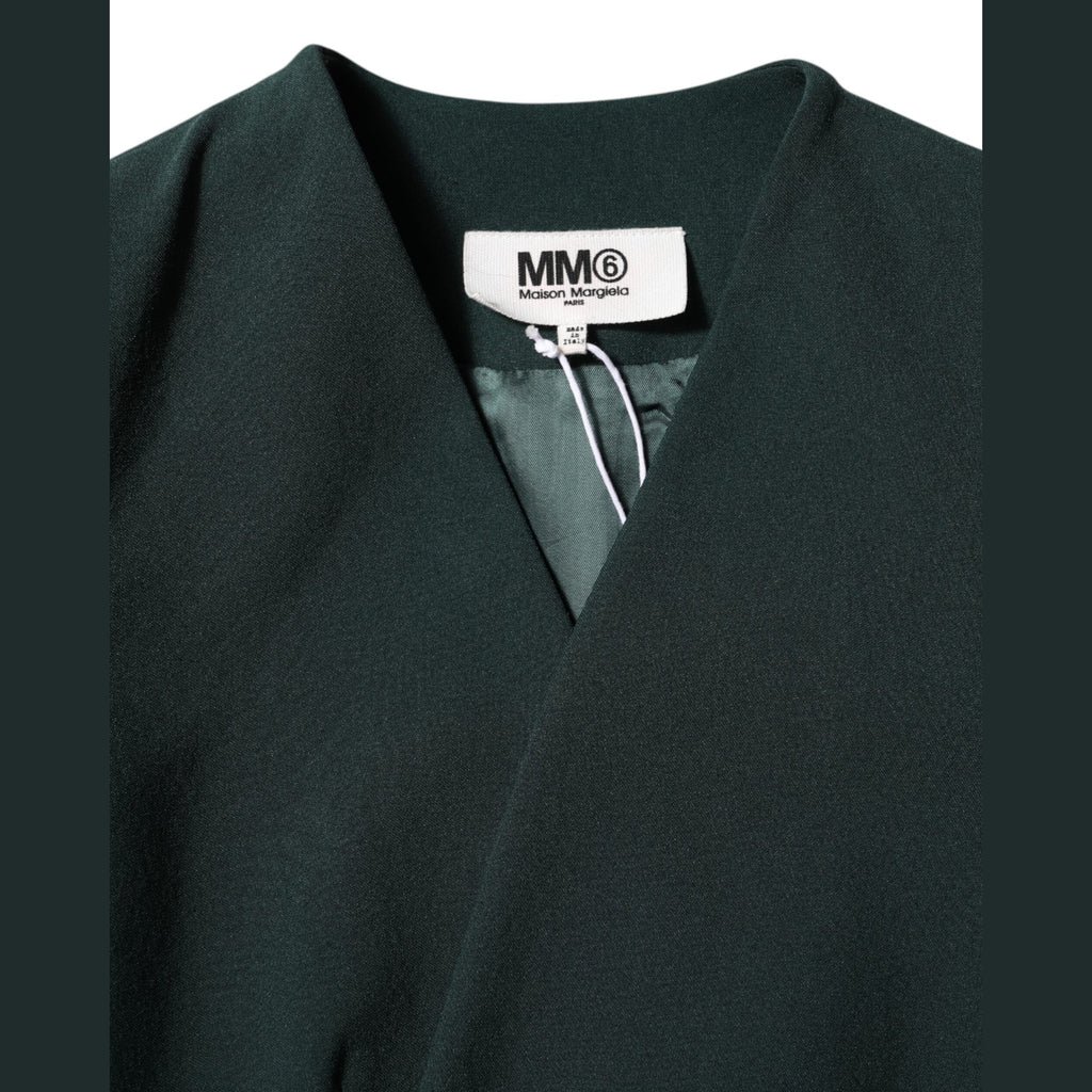 Maison Margiela Green Single Breasted One Button Coat Jacket