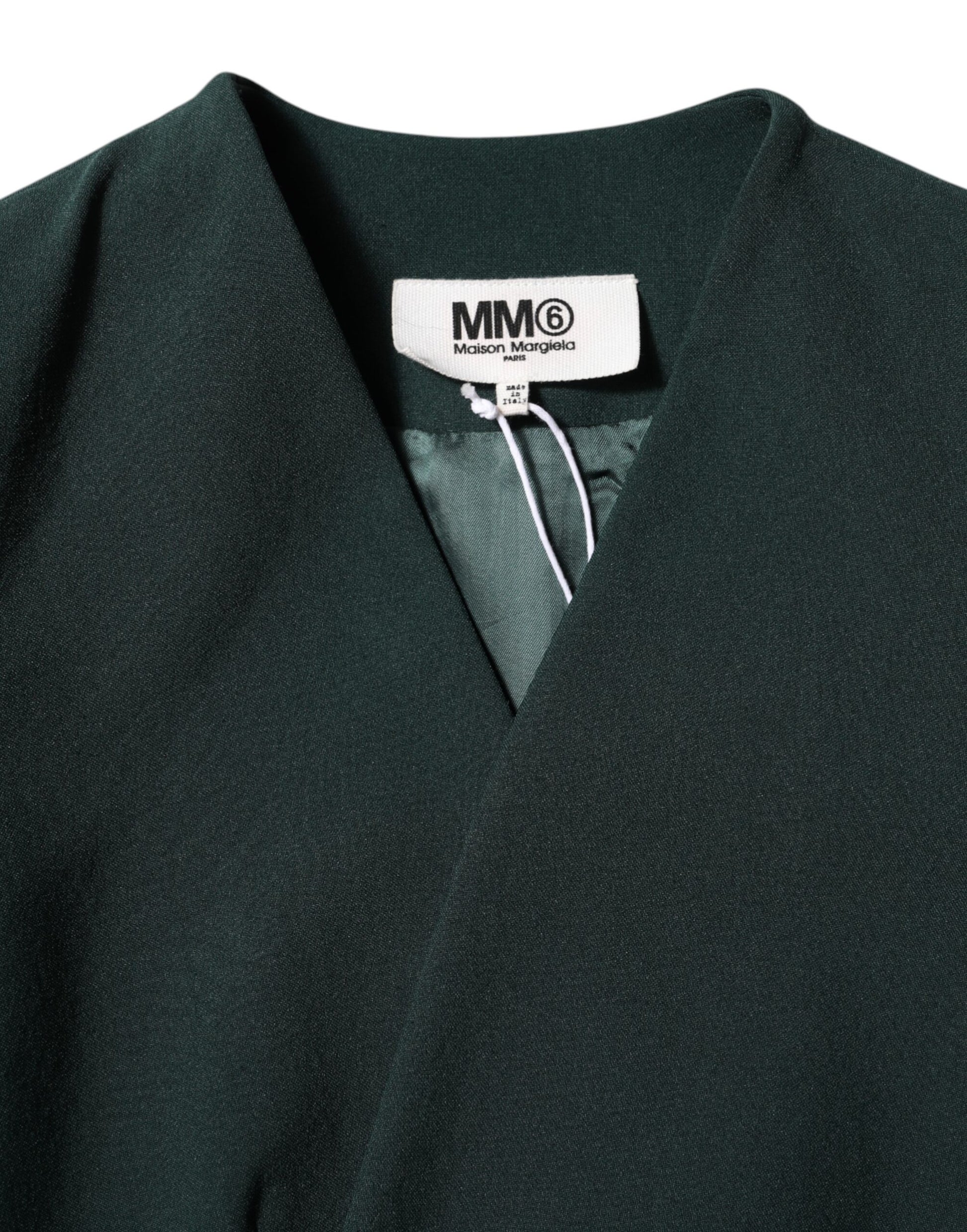 Maison Margiela Green Single Breasted One Button Coat Jacket Maison Margiela