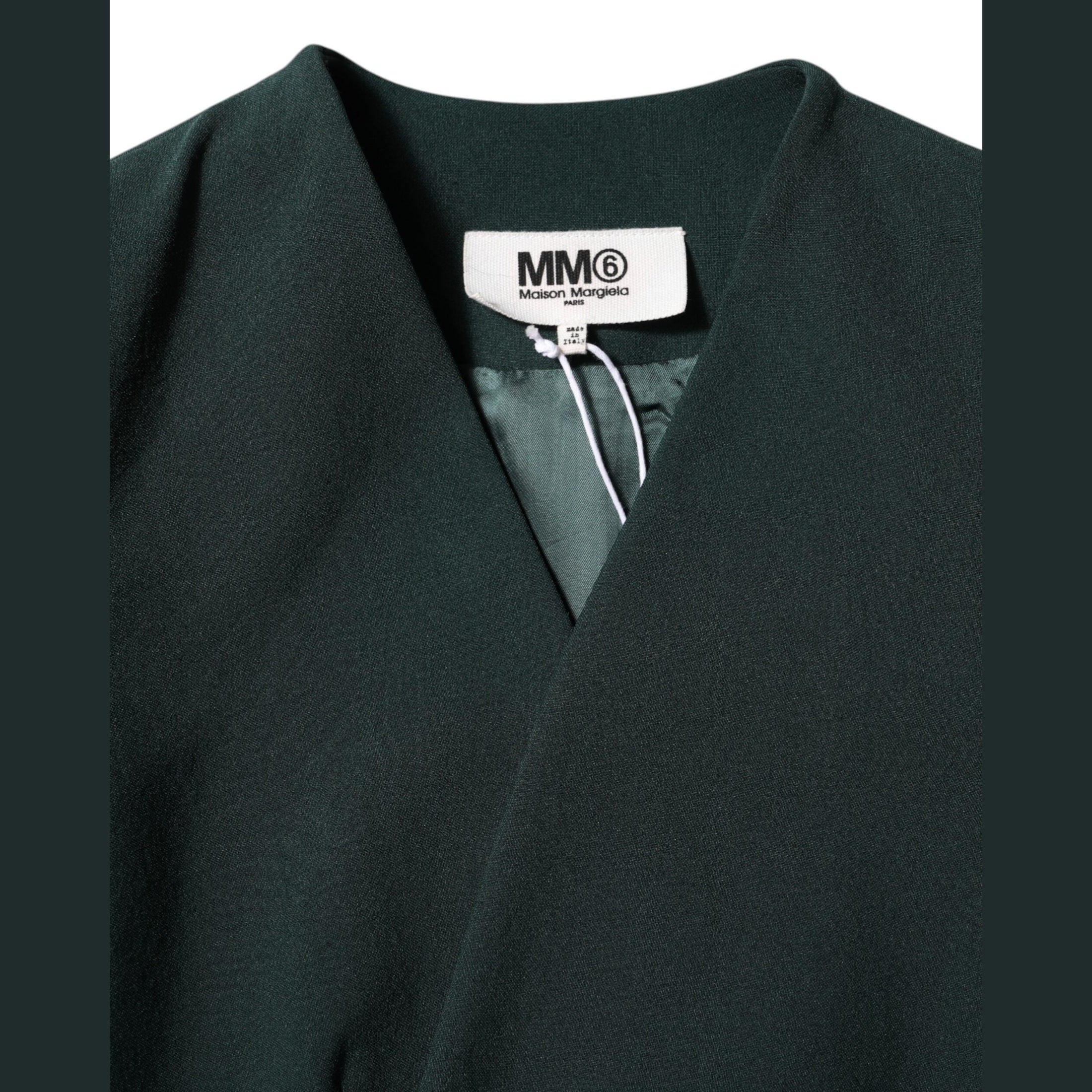 Maison Margiela Green Single Breasted One Button Coat Jacket