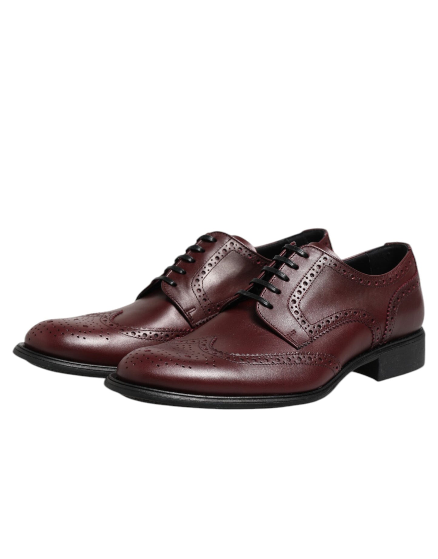 Dolce & Gabbana Brown Leather Lace Up Derby Dress Shoes Dolce & Gabbana