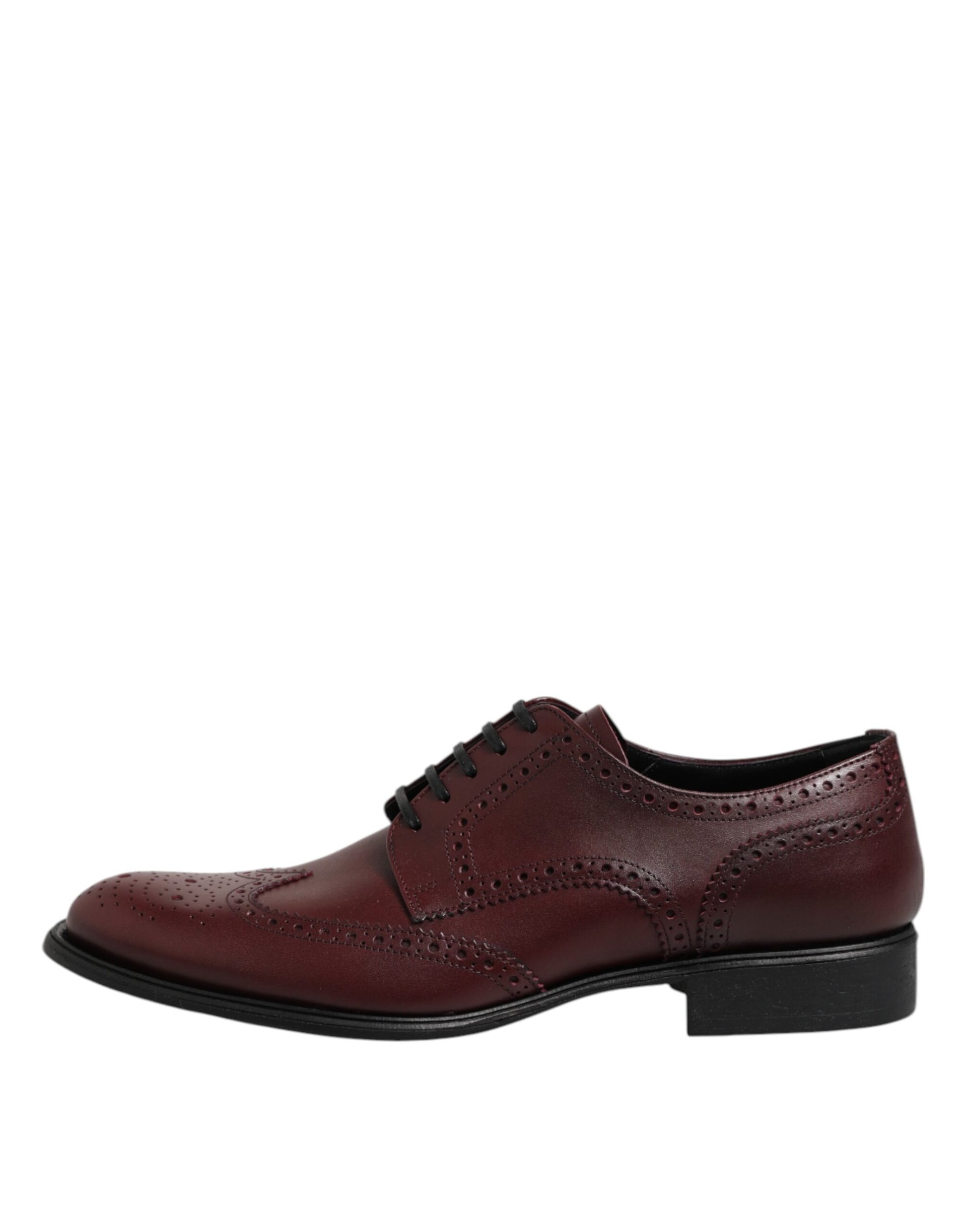 Dolce & Gabbana Brown Leather Lace Up Derby Dress Shoes Dolce & Gabbana