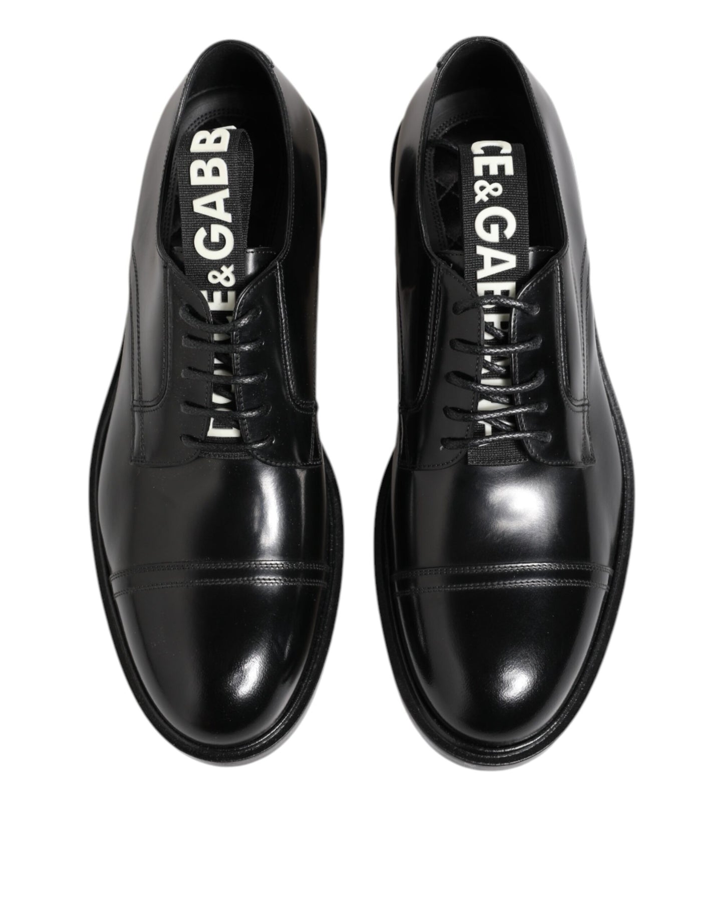 Dolce & Gabbana Black Leather Dress Lace Up Men Formal Shoes Dolce & Gabbana