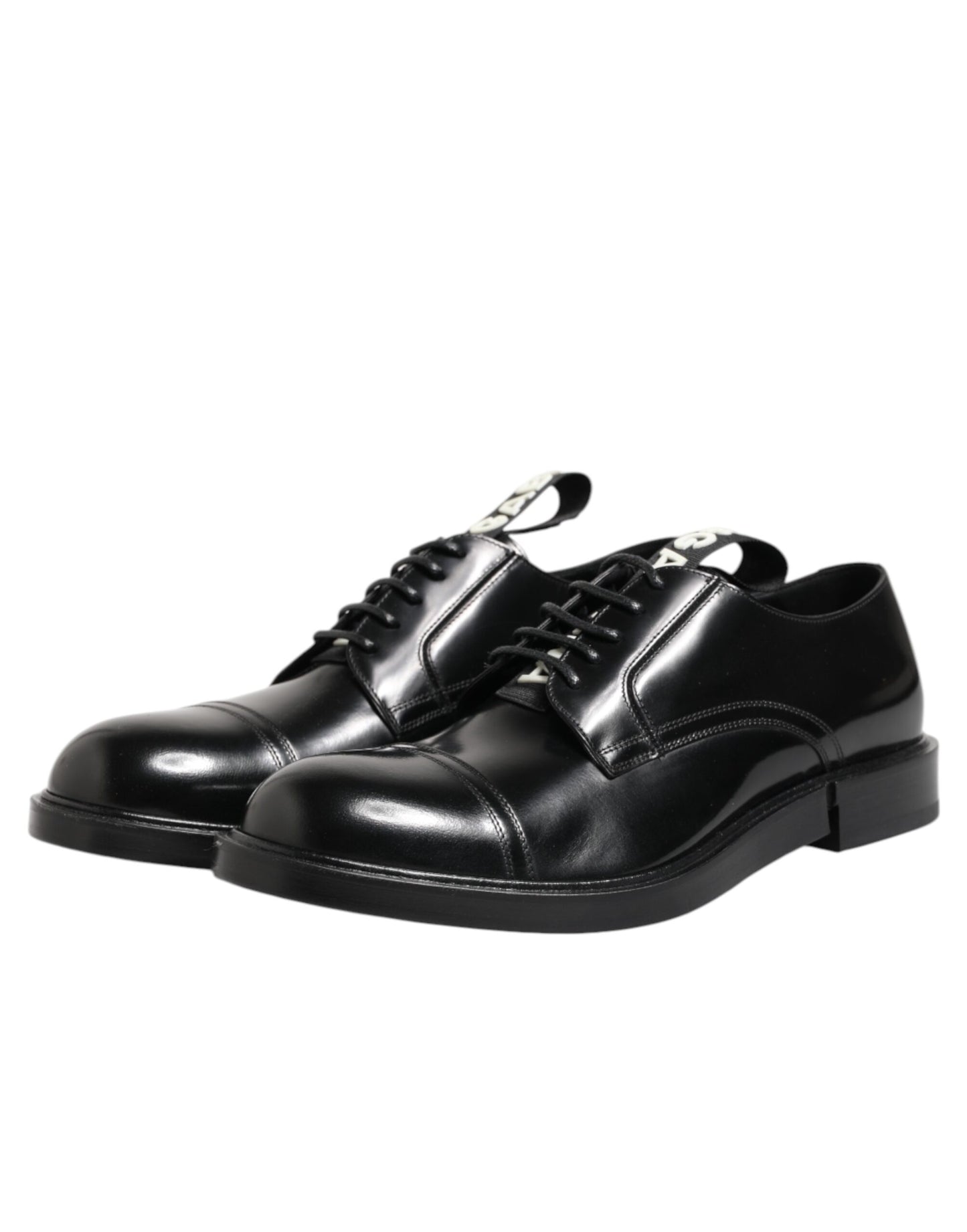 Dolce & Gabbana Black Leather Dress Lace Up Men Formal Shoes Dolce & Gabbana