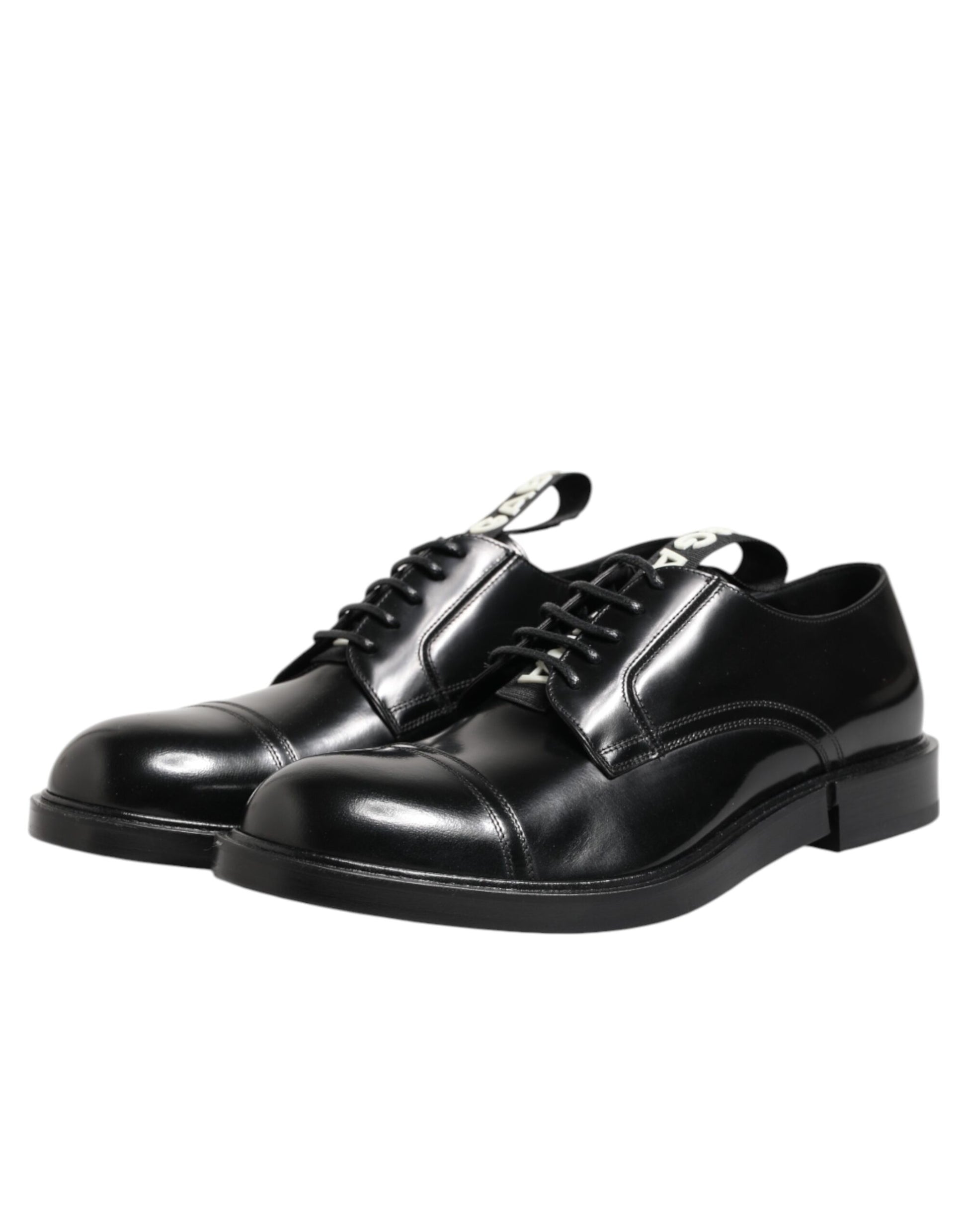 Dolce & Gabbana Black Leather Dress Lace Up Men Formal Shoes Dolce & Gabbana