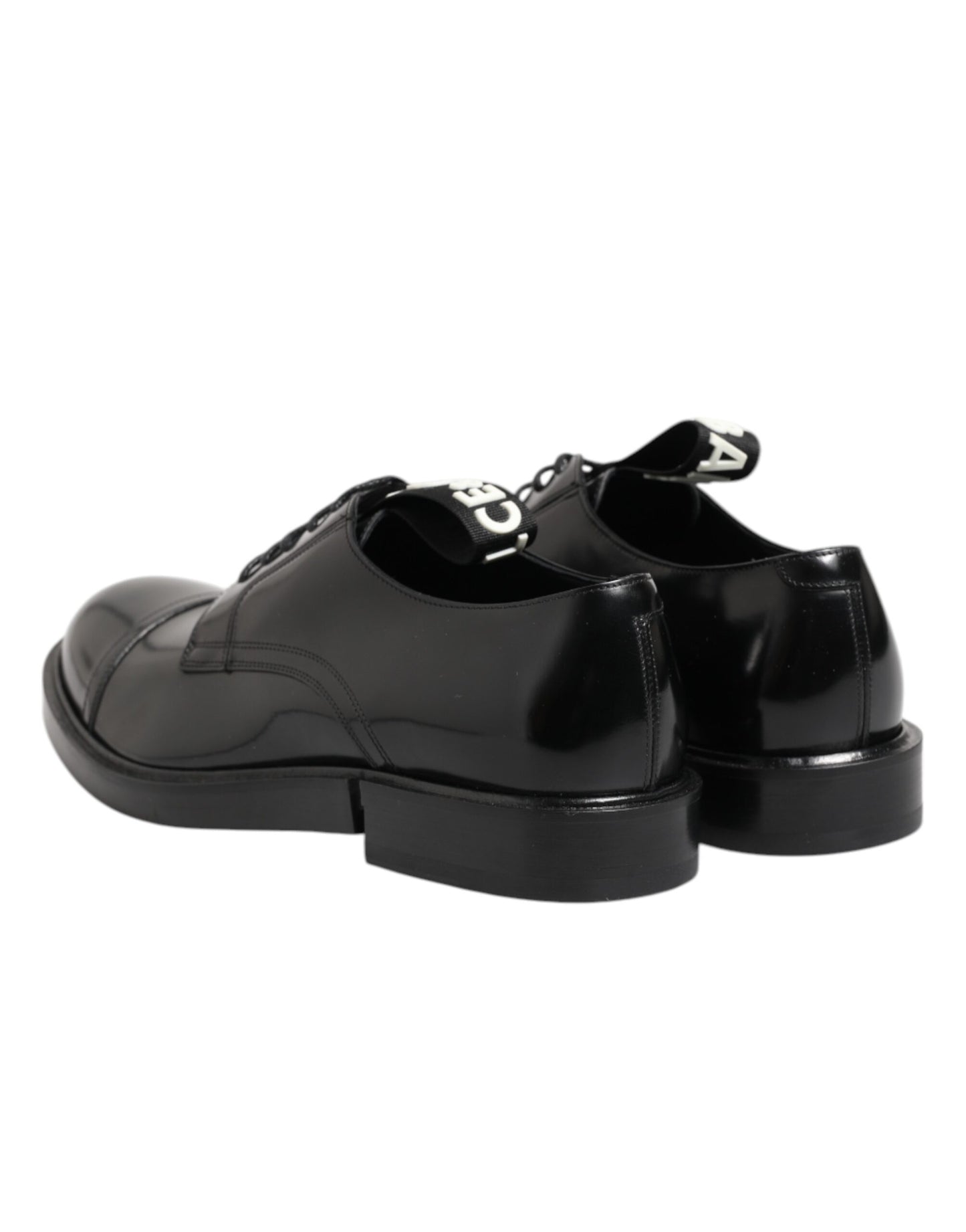 Dolce & Gabbana Black Leather Dress Lace Up Men Formal Shoes Dolce & Gabbana